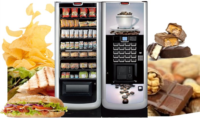 Distributeur automatique boissons froides, sandwiches, panini